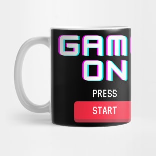 Game on Press Start Button Mug